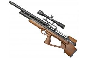 Пневматическая винтовка Alfa Dobermann Буллпап 6.35 мм (600 мм, полигональные нарезы, дерево, передний взвод)