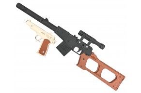 Набор резинкострелов Arma toys Российский снайпер 2 (пистолет Стечкина, винтовка ВСС Винторез, окрашенный, AT901b)