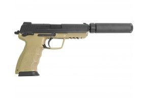 Страйкбольный пистолет Tokyo Marui HK45 Tactical (6 мм, GBB, Tan, модератор)