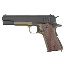 Страйкбольный пистолет KJW Colt M1911A1 (6 мм, Gas, GBB, олива)