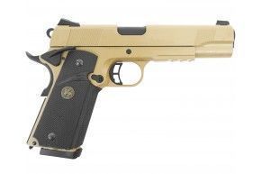 Страйкбольный пистолет KJW Colt M1911A1 M.E.U. (6 мм, GBB, CO2, Tan)