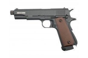 Страйкбольный пистолет KJW Colt M1911A1 (6 мм, GBB, CO2, удлиненный ствол)
