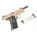 Страйкбольный пистолет KJW Colt M1911 M.E.U. (6 мм, GBB, Gas, Tan, удлиненный ствол)