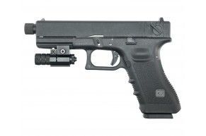 Страйкбольный пистолет KJW Glock G18 (6 мм, GBB, Gas, удлиненный ствол)