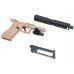Страйкбольный пистолет KJW Glock G18 (6 мм, GBB, CO2, Tan, удлиненный ствол)