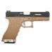 Страйкбольный пистолет WE Glock 17 G-Force (6 мм, GBB, Gas, Tan, золотой ствол)
