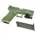 Страйкбольный пистолет WE Glock 17 G-Force (6 мм, GBB, Gas, зеленый, хромированный ствол)