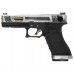 Страйкбольный пистолет WE Glock 18 G-Force (6 мм, GBB, Gas, хром, золоченый ствол)