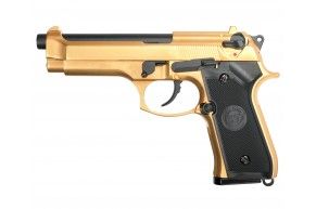 Страйкбольный пистолет WE Beretta M92F (6 мм, GBB, Gas, позолоченный)