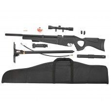 Пневматическая винтовка Hatsan Flash 101 QE Set 6.35 мм (3 Дж, насос, прицел 4x32, сошки, чехол)