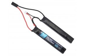 Аккумулятор BlueMax Li-Po 7.4V 2600mAh 20C Nunchuck 2x (128x21x12 мм, Mini Tamiya)