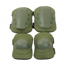 Защитный комплект Anbison Sports AS-PG0022OD (olive, наколенники, налокотники)