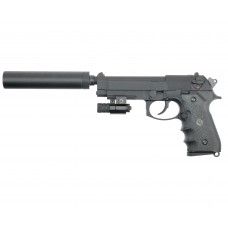 Страйкбольный пистолет KJW Beretta M9 A1 TBC (6 мм, GBB, Gas, глушитель)