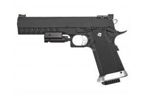 Страйкбольный пистолет KJW Colt M1911 6 Дюймов (6 мм, GBB, black, KP-06.GAS)