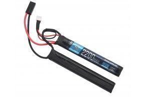 Аккумулятор BlueMax Li-Po 7.4V 2200mAh 15C Nunchuck 2x (102x20x12 мм, Mini Tamiya)