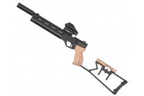 Пневматический пистолет KrugerGun Корсар 6.35 мм (d32, 240 мм, манометр, приклад, прямоток, дерево)