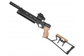 Пневматический пистолет KrugerGun Корсар 6.35 мм (d42, 240 мм, манометр, приклад, прямоток, дерево)