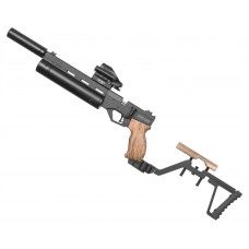 Пневматический пистолет KrugerGun Корсар 6.35 мм (D42, 240 мм, манометр, приклад, прямоток, дерево)
