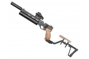 Пневматический пистолет KrugerGun Корсар 6.35 мм (D42, 240 мм, манометр, приклад, прямоток, дерево)