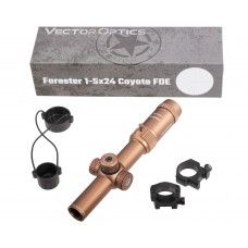 Оптический прицел Vector Optics Forester Gen2 1-5x24 SFP IR (Coyote FDE, VFD-2, 30 мм, подсветка)