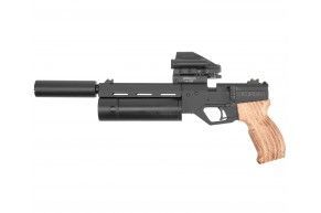 Пневматический пистолет Krugergun Корсар 6.35 мм (180 мм, прямоток, d42, дерево, с манометром)
