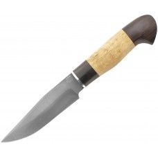 Нож фиксированный Ножемир Куница (9255, булат, карельская береза)