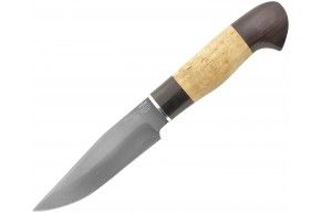 Нож фиксированный Ножемир Куница (9255, булат, карельская береза)