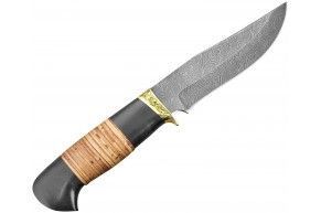 Нож фиксированный Ножемир Акула (8601, дамаск, береста)