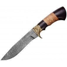 Нож фиксированный Ножемир Таежник (2359, дамаск, береста)