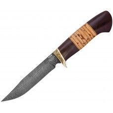 Нож нескладной Ножемир Зверобой (3720, дамаск, береста)