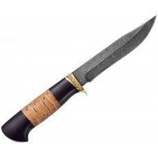 Нож фиксированный Ножемир Гепард (2863, дамаск, береста)