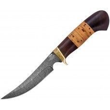 Нож фиксированный Ножемир Рыбацкий (3386, дамаск, береста)