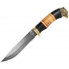 Нож фиксированный Ножемир Гепард (4192, дамаск, береста, венге)