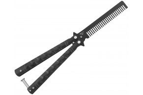 Нож тренировочный Ножемир Skalp BRA-31 (расческа, бабочка, черный)