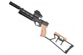 Пневматический пистолет KrugerGun Корсар 6.35 мм (d32, 180 мм, манометр, прямоток, с прикладом, дерево)