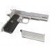 Страйкбольный пистолет WE Colt M1911А1 (Chrome, резиновые накладки, WE-E006B - MEU, Green Gas)