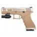 Страйкбольный пистолет WE Glock 17 G-Force (Tan, хром, Gas, позолоченный ствол, WE-G001WET-4)