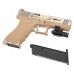 Страйкбольный пистолет WE Glock 17 G-Force (Tan, хром, Gas, позолоченный ствол, WE-G001WET-4)