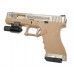 Страйкбольный пистолет WE Glock 17 G-Force (Tan, хром, Gas, позолоченный ствол, WE-G001WET-4)