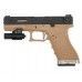 Страйкбольный пистолет WE Glock 18 G-Force (WE-G002WET-2, tan, черный, Green Gas)