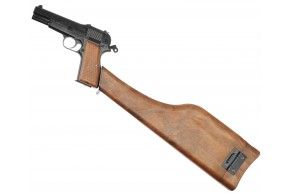 Страйкбольный пистолет WE Browning Hi-Power (кобура-приклад, WE-B005)