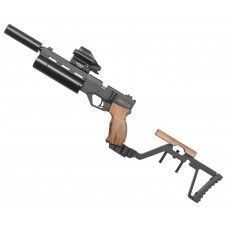 Пневматический пистолет KrugerGun Корсар 6.35 мм (180 мм, d42, прямоток, манометр, приклад, дерево)
