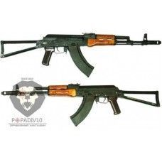 ММГ АК-103 складной приклад металлическая рамка, деревянные цевье и накладка,бакелитовая рукоять без приц. планки