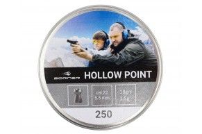 Пули пневматические Borner Hollow Point 5.5 мм (250 шт, 1.5 грамм)