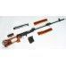 ММГ СВД (Макет снайперской винтовки Драгунова, стационарный деревянный приклад, нижнее и верхнее деревянное цевьё, кожаная щёчка)