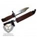 ММГ Штык-ножа НС - АК сб - 01 (Макет, Нож сувенирный 6Х4, коричневые ножны и рукоятка - прессматериал АГ-4, раритет, с пропилом)