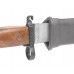 ММГ Штык-ножа АК ШНС-001-01 макет (для АКМ), коричневая рукоятка с резиновой накладкой на металлических ножнах, без пропила