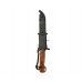ММГ Штык-ножа АК ШНС-001-01 макет (для АКМ), коричневая рукоятка с резиновой накладкой на металлических ножнах, без пропила, в коллекционном исполнении "Люкс"