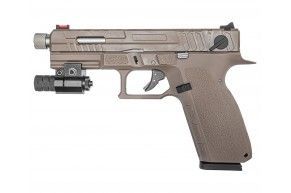 Страйкбольный пистолет KJW KP-13F (резьба, автоматический, Green Gas, Tan)