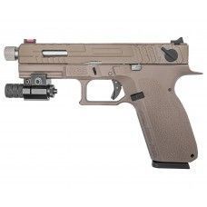 Страйкбольный пистолет KJW KP-13F (CO2, автоматический, 6 мм, с резьбой, Tan)